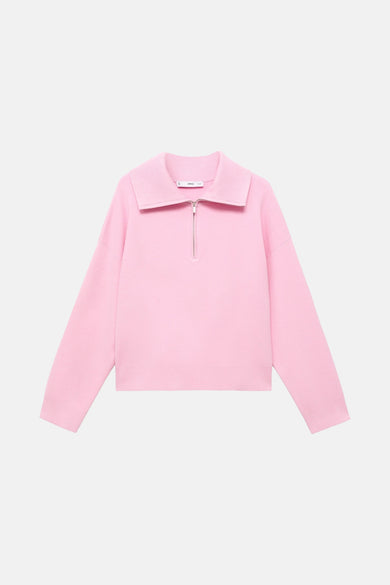 Pull met rolkraag - roze