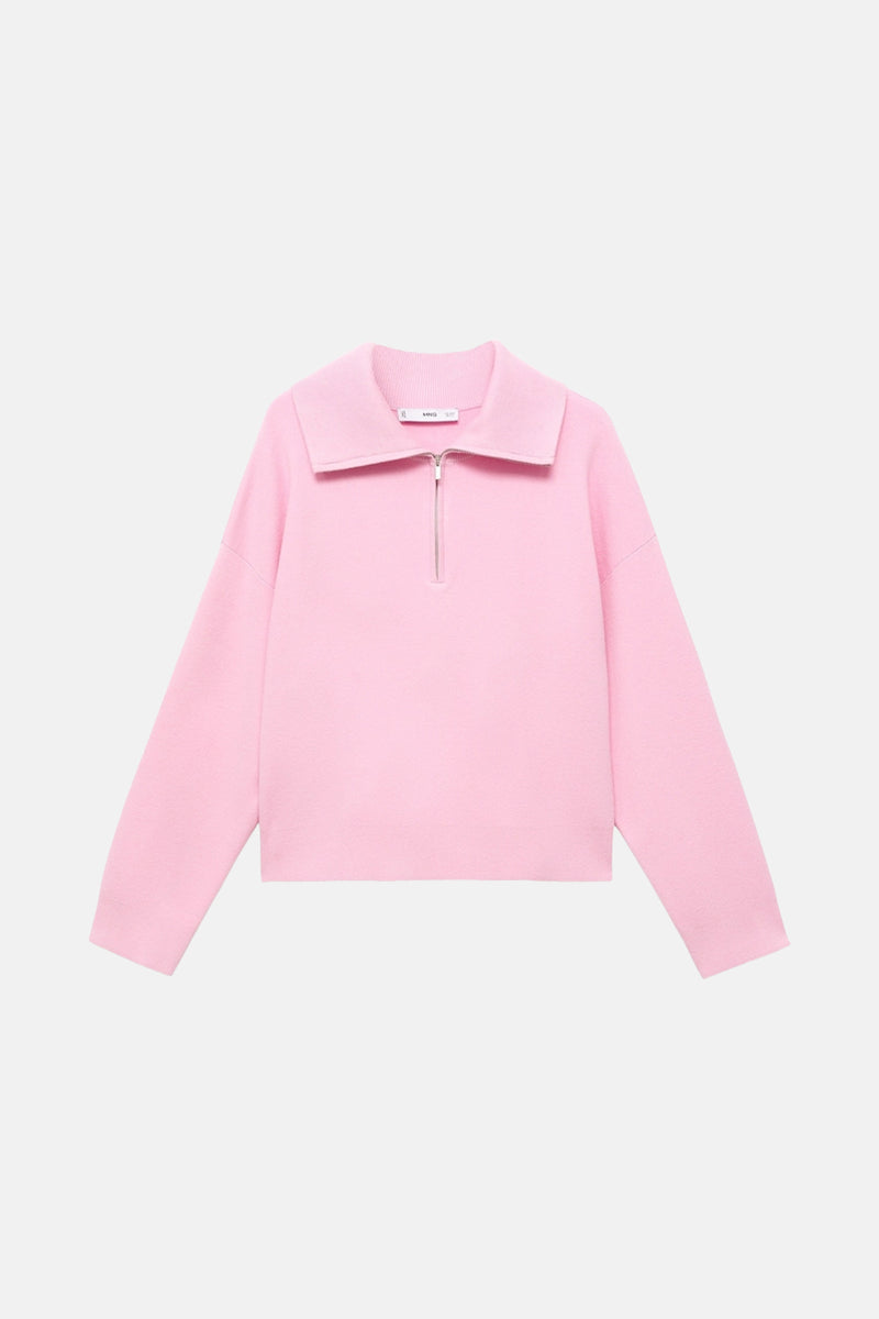 Pull met rolkraag - roze