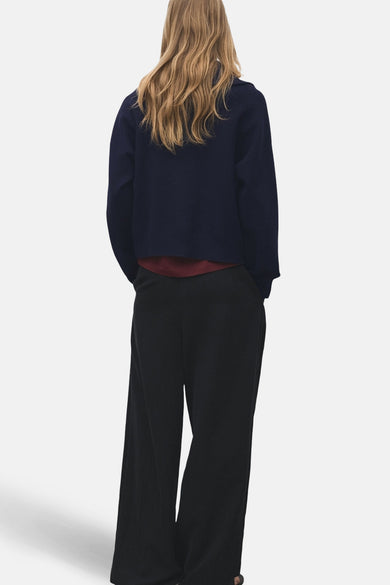 Pull met rolkraag - blauw