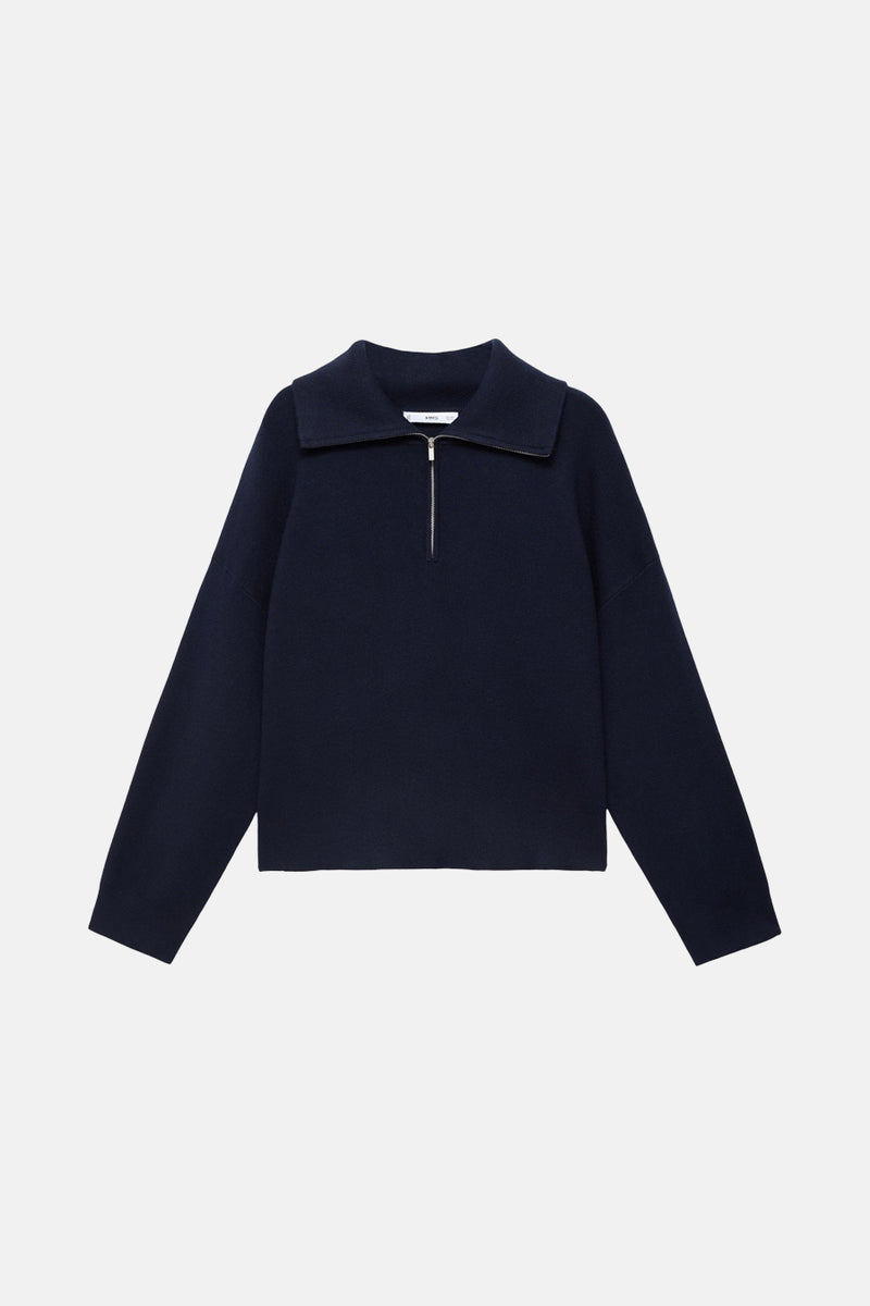Pull met rolkraag - blauw