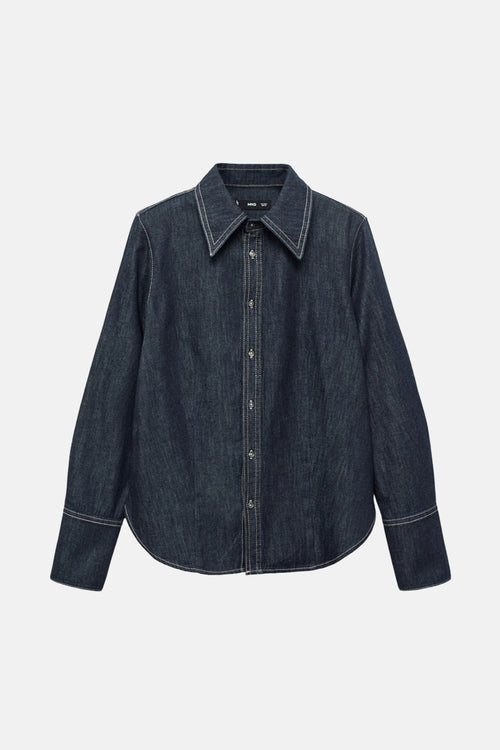 Hemd (lange mouwen) mid blue denim - MANGO