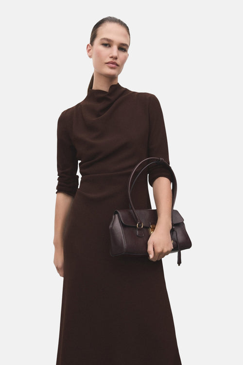 Kleedje met lange mouwen - bruin