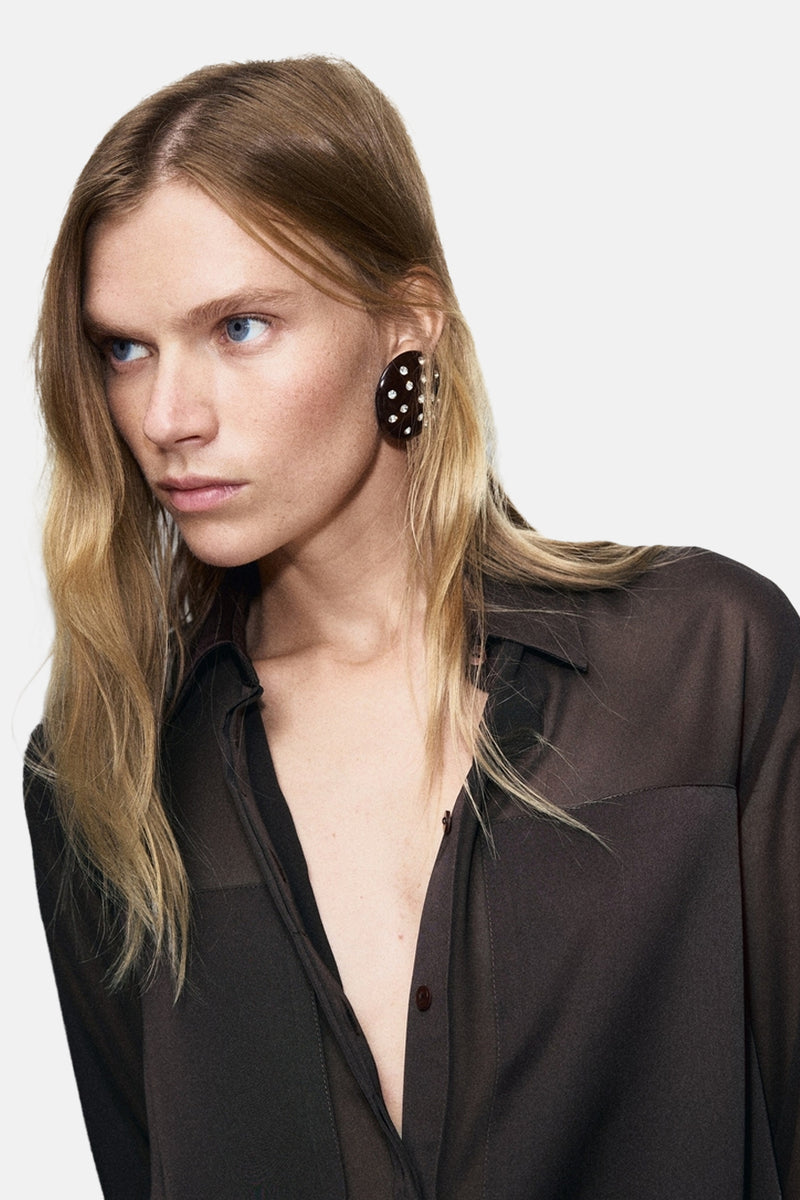 Hemd met lange mouwen - bruin