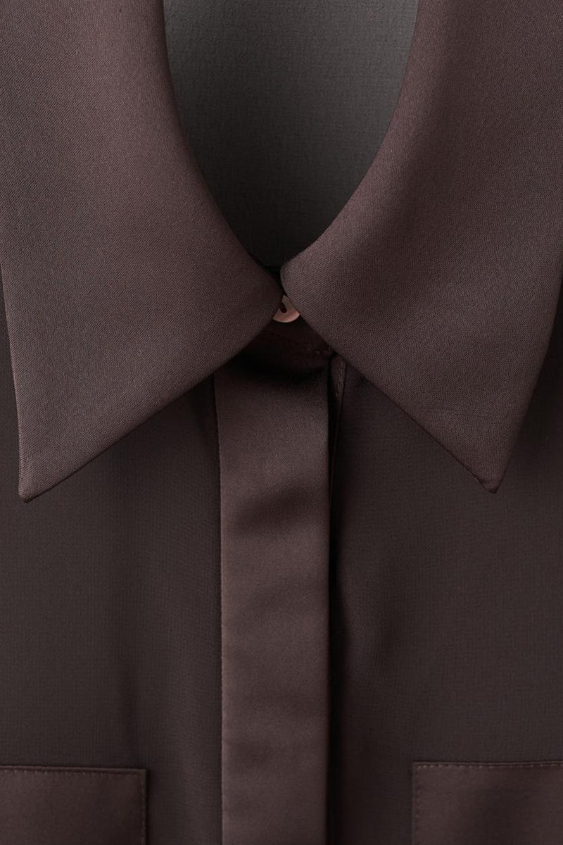 Hemd met lange mouwen - bruin