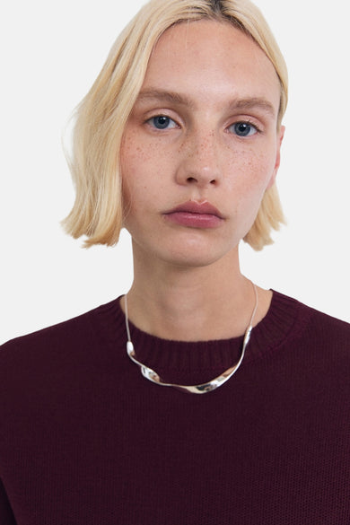 Pull à col rond - bordeaux