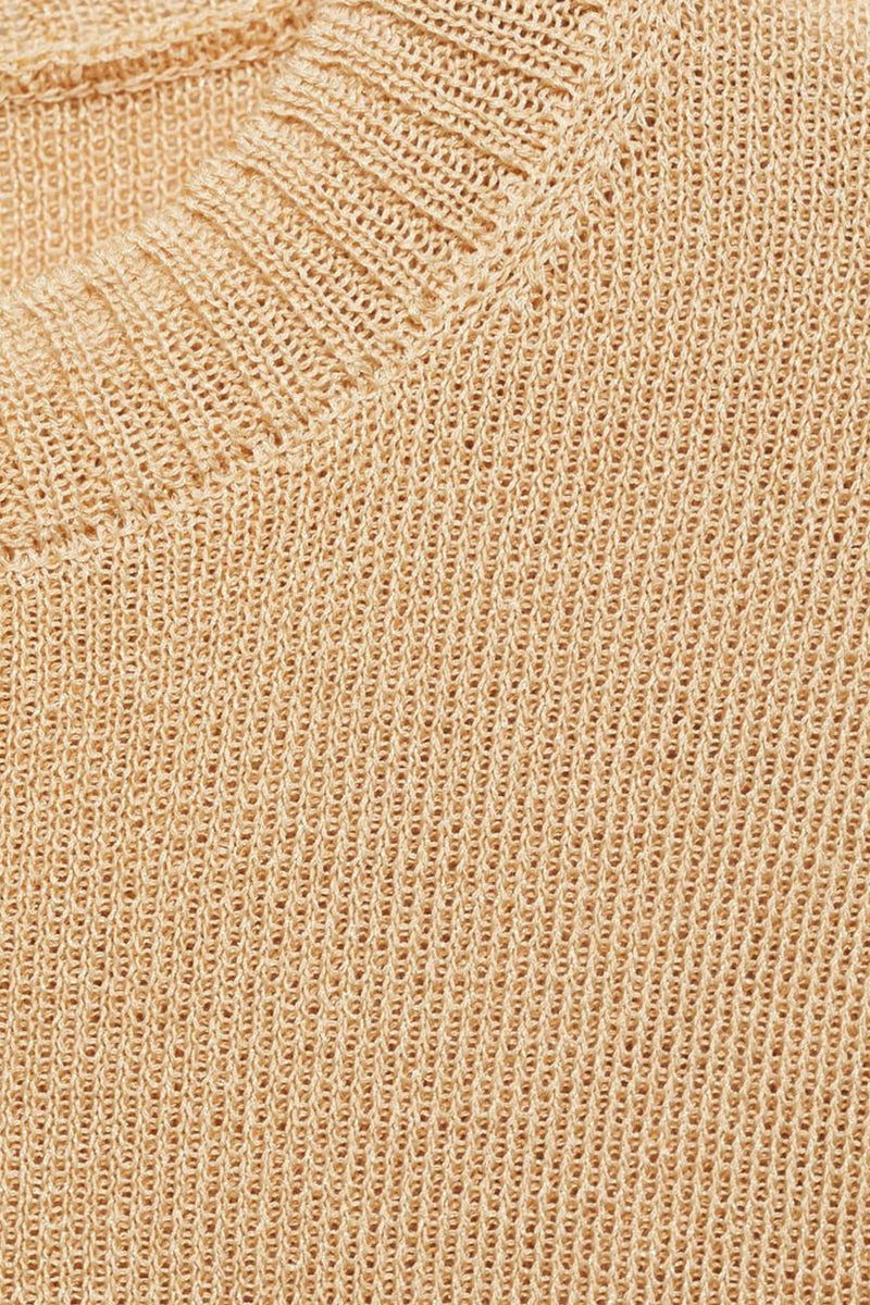 Pull met ronde hals - beige