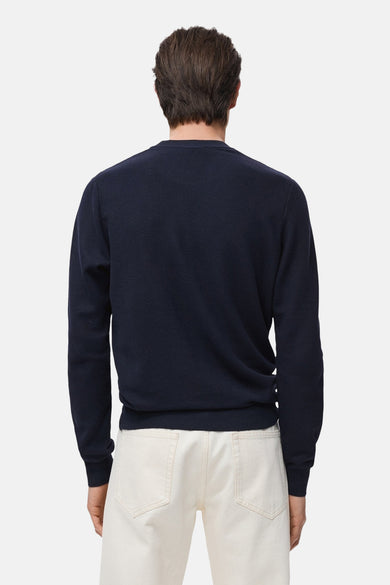 Pull met ronde hals - blauw