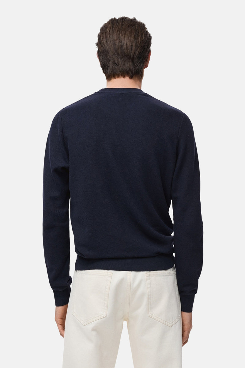 Pull met ronde hals - blauw