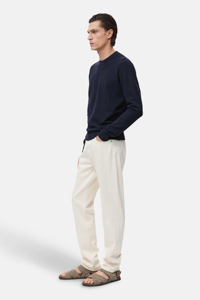 Pull met ronde hals - blauw