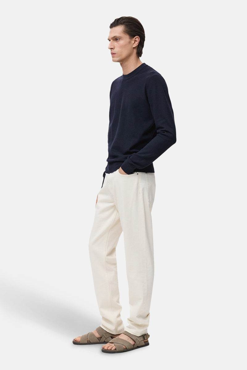 Pull met ronde hals - blauw