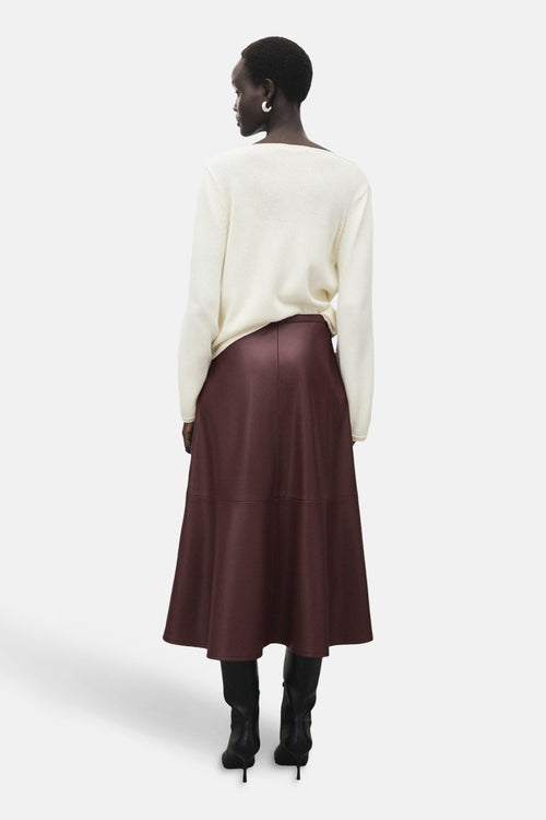 Rok (lang) bordeaux - MANGO