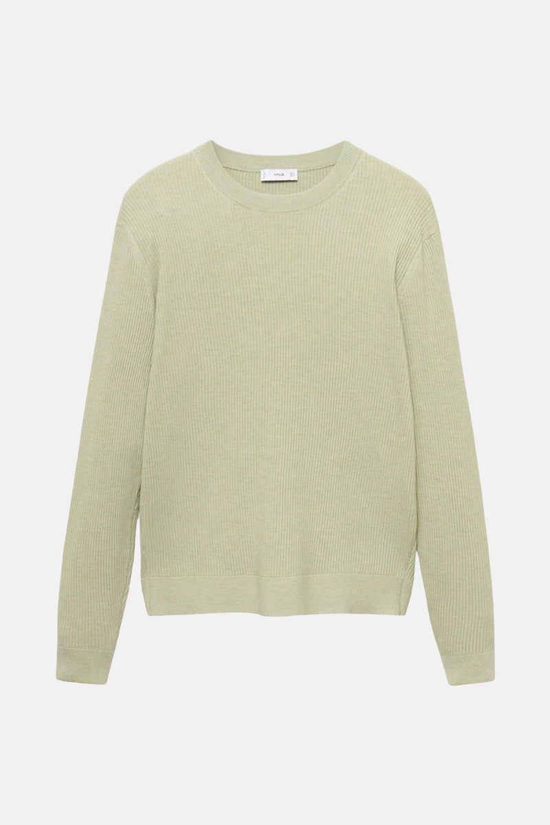 Pull met ronde hals - groen