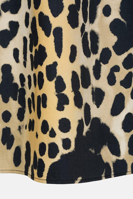 Lange veelkleurige rok van MANGO, met een zwart en beige dierenprint.