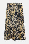 Lange veelkleurige rok van MANGO, met zwart en beige luipaardprint.
