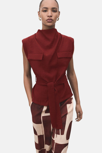 Blouse (zonder mouwen) Bordeaux - MANGO