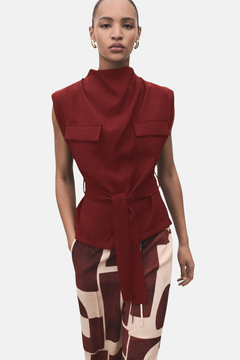 Blouse (zonder mouwen) Bordeaux - MANGO