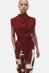 Blouse (zonder mouwen) Bordeaux - MANGO