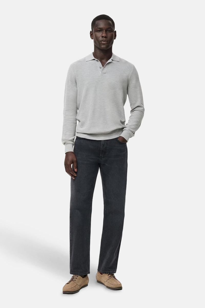 Pull met ronde hals - grijs