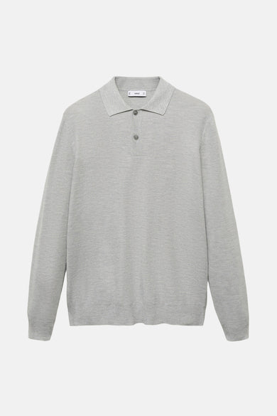 Pull met ronde hals - grijs