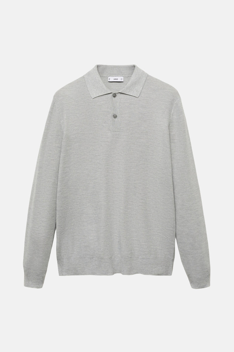 Pull met ronde hals - grijs