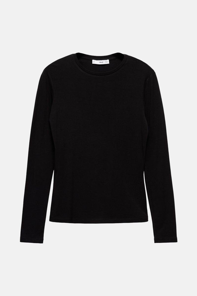 T-shirt met lange mouwen - zwart