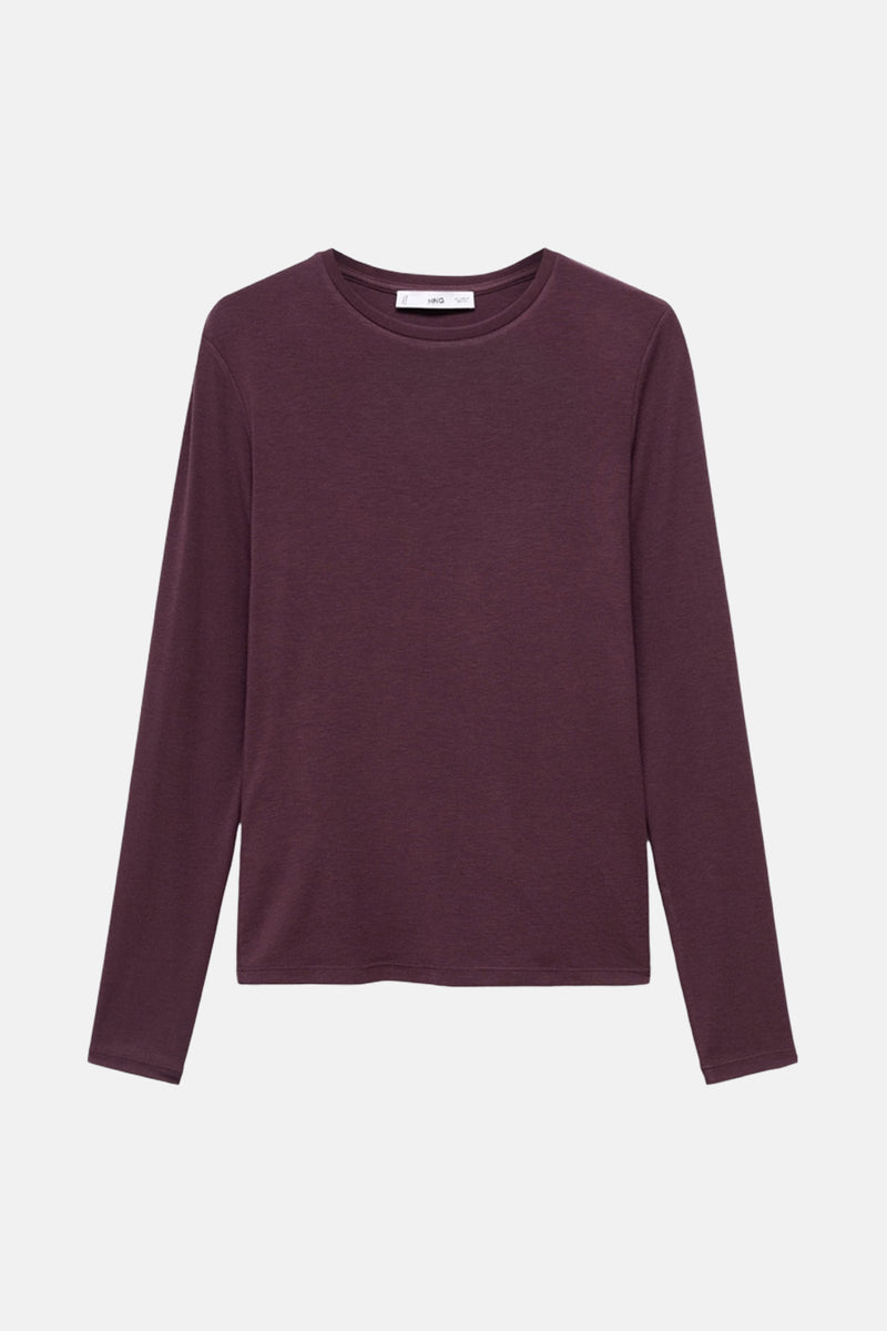 T-shirt met lange mouwen - bordeaux