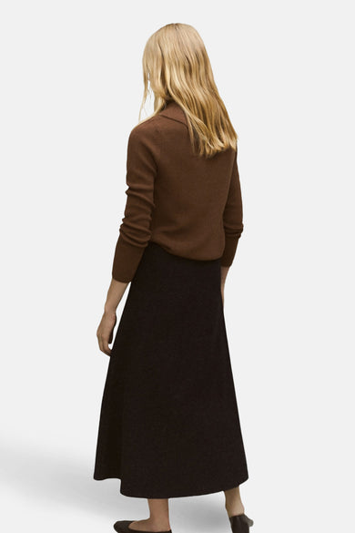 Pull met ronde hals - bruin