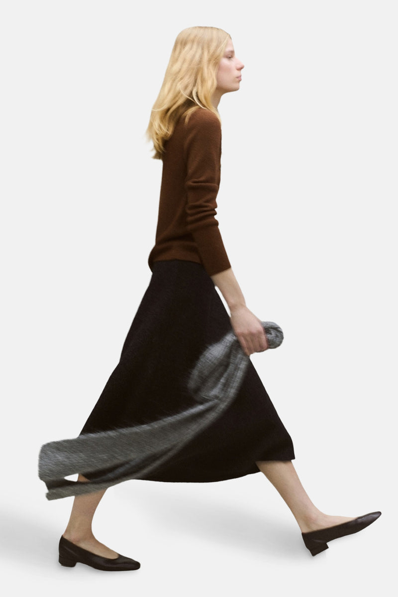 Pull met ronde hals - bruin