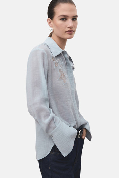 Hemd met lange mouwen - blauw