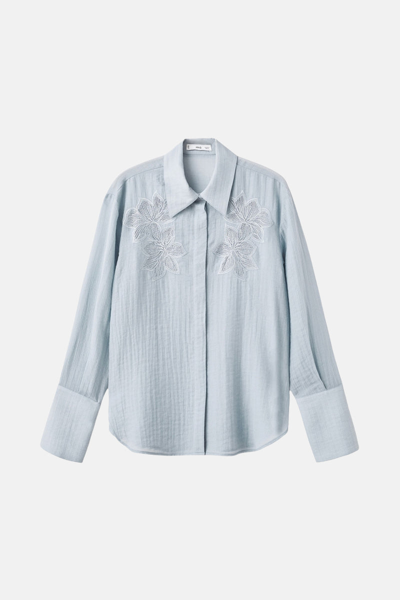 Hemd met lange mouwen - blauw