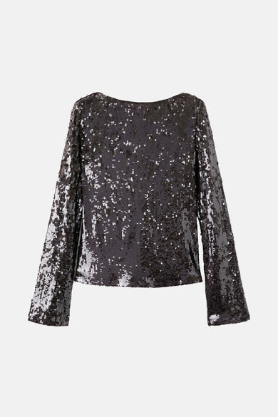 Blouse met lange mouwen - bruin