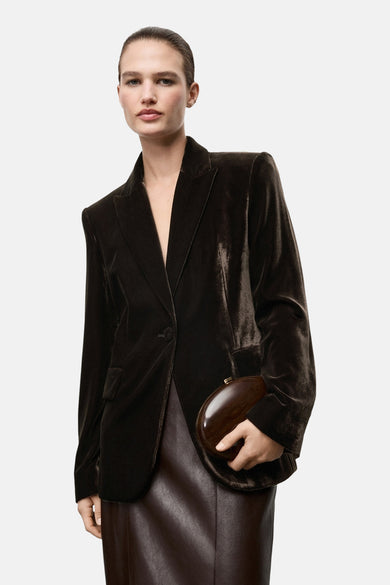 Blouse 3/4 bruin - MANGO