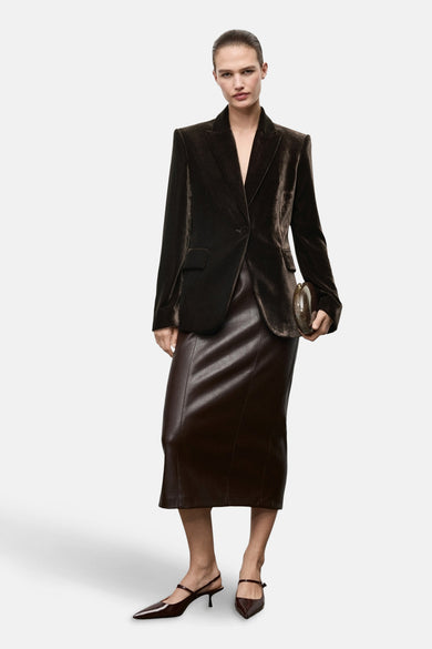 Blouse 3/4 bruin - MANGO