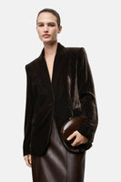 Blouse 3/4 bruin - MANGO