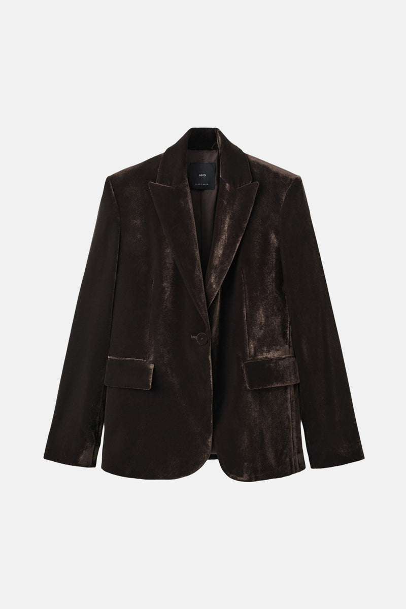 Blouse 3/4 bruin - MANGO