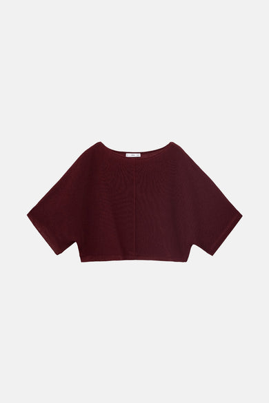 Pull met ronde hals - bordeaux