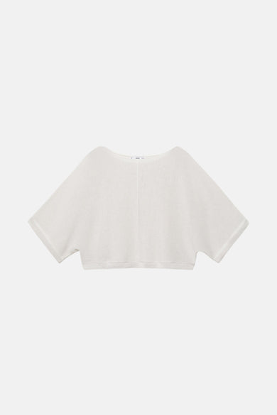 Pull met ronde hals - wit