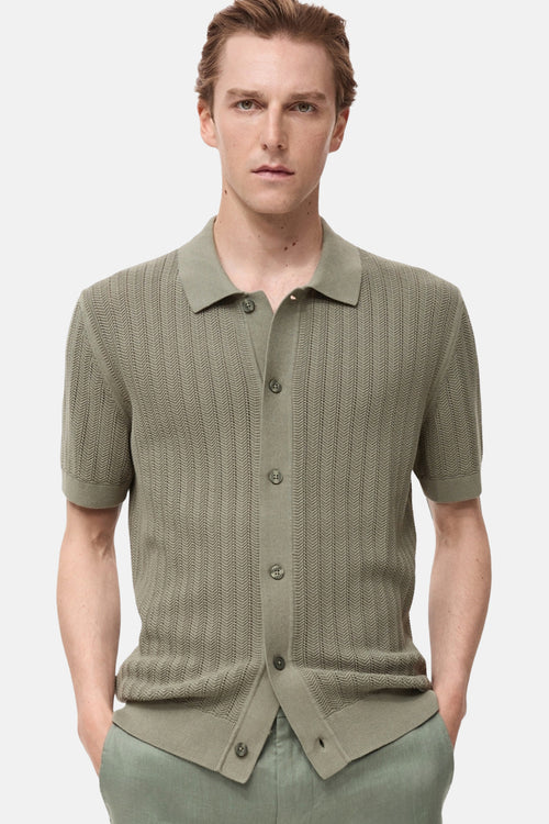 Chemise (manches courtes) Vert - MANGO