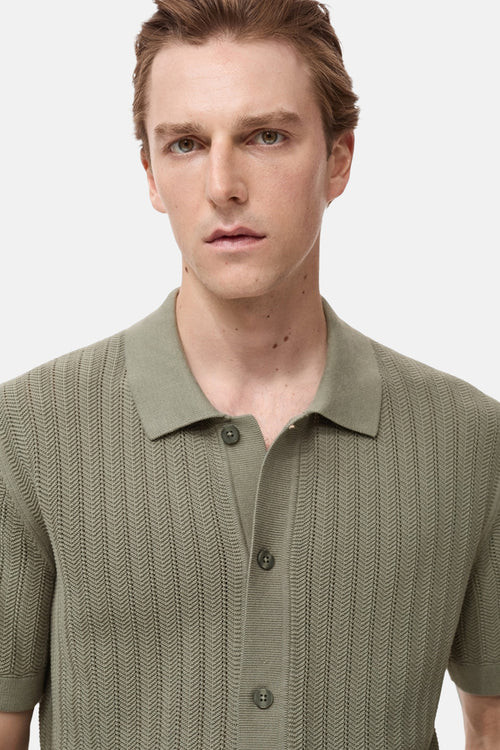 Chemise (manches courtes) Vert - MANGO