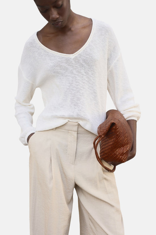 Pantalon Beige - MANGO