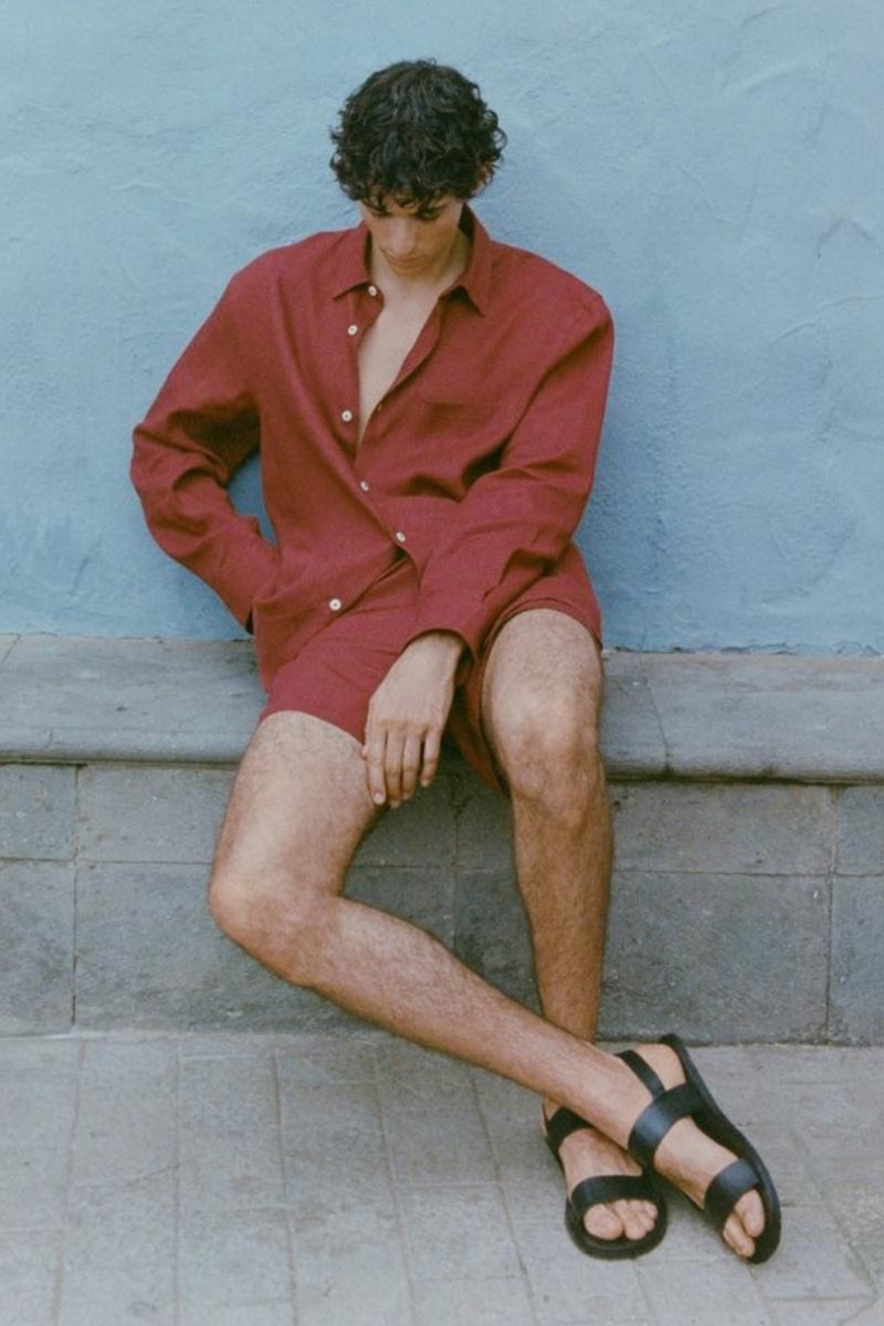 Hemd met lange mouwen - rood