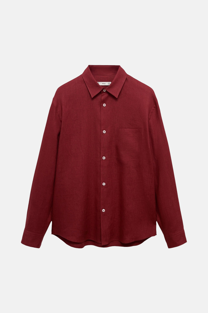 Hemd met lange mouwen - rood