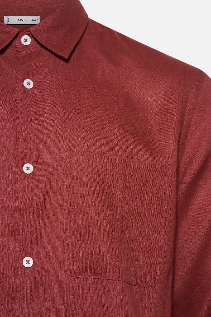 Hemd met lange mouwen - rood