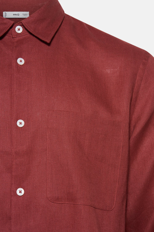 Chemise (manches longues) Rouge - MANGO