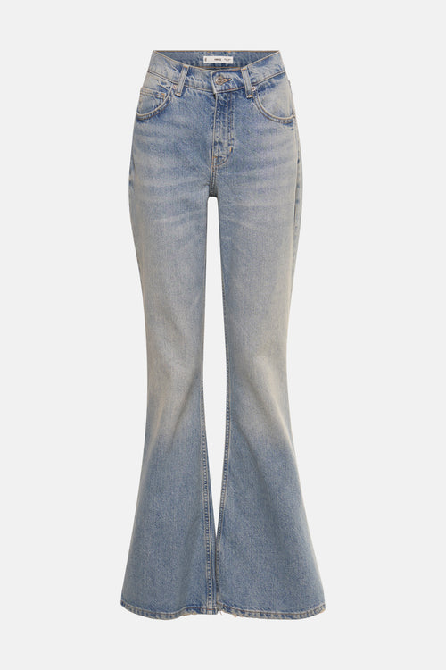 Jeans flared LIGHT BLUE DENIM - MANGO