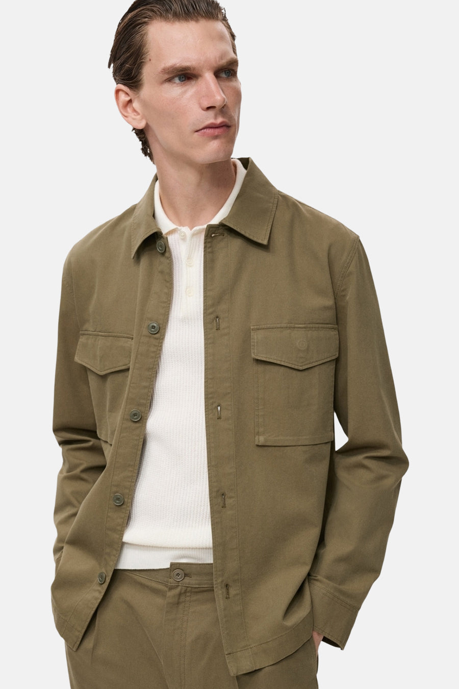 Hemd (lange mouwen) khaki - MANGO