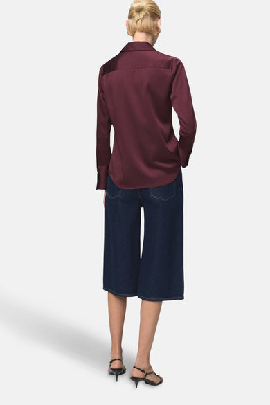 Hemd met lange mouwen - bordeaux