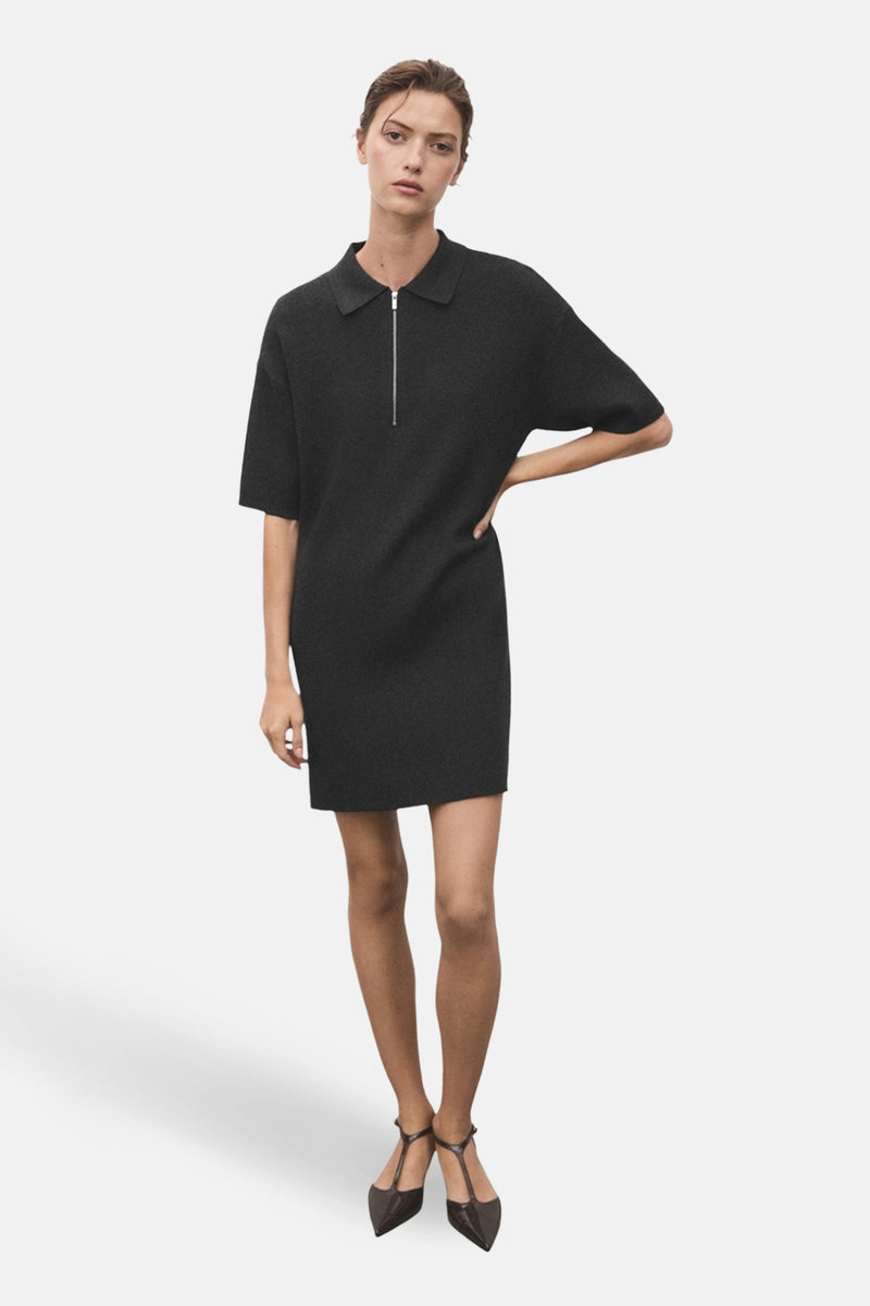 Kleedje met korte mouwen - grijs