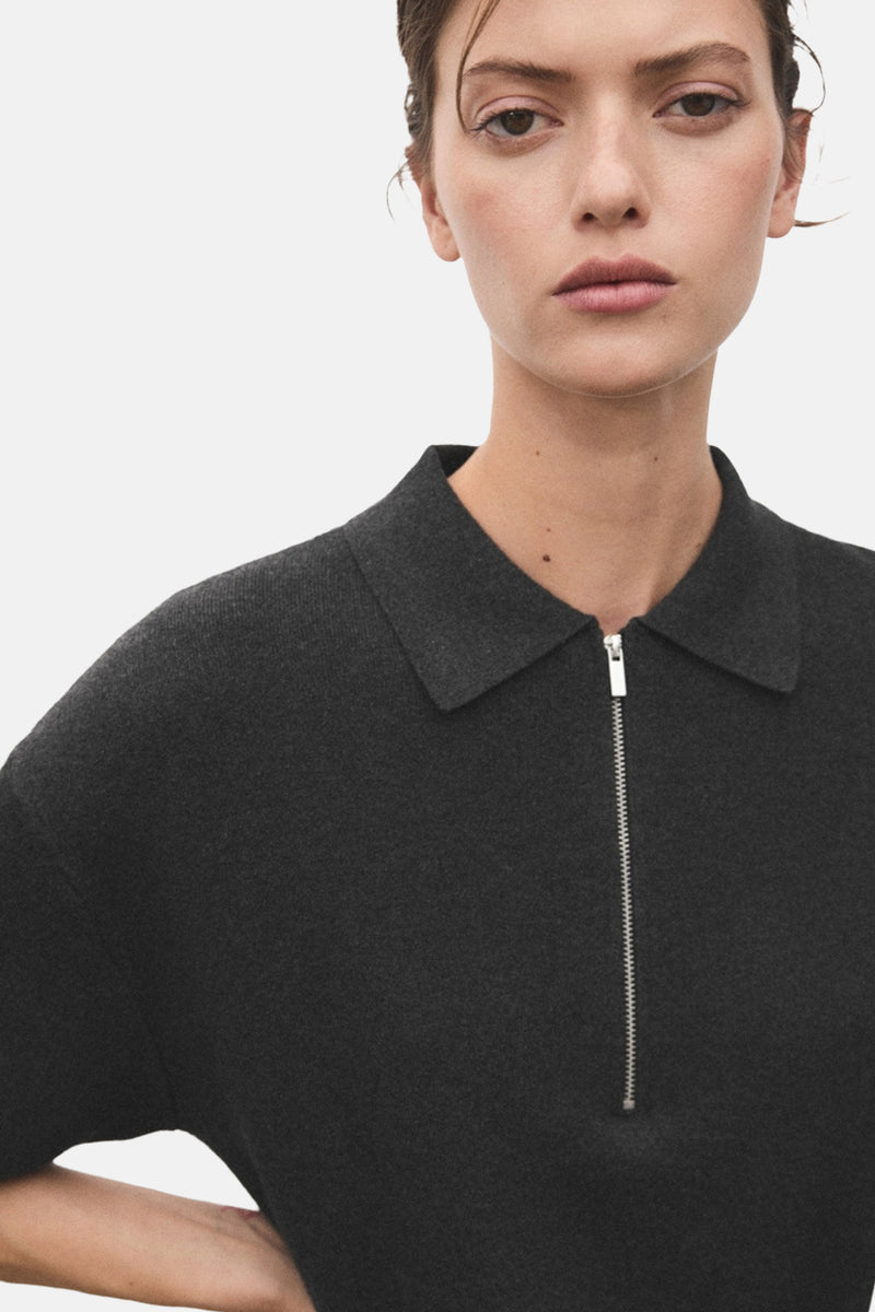 Kleedje met korte mouwen - grijs