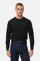 Pull met ronde hals - zwart